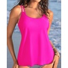 image:imageWomens Flowy Tankini Tops Only  Modest Bathing Suit Swim Tops No BottomHot Pink