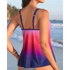 image:imageWomens Flowy Tankini Tops Only  Modest Bathing Suit Swim Tops No BottomPink Gradient
