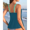 image:imageWomens Flowy Tankini Tops Only  Modest Bathing Suit Swim Tops No BottomTeal and Green