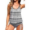 image:imageTalisea Women Blouson Tankini Top Only  Loose Fit Modest Swim Top SwimsuitBlack Tribal