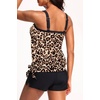 image:imageTankini Swimsuits with Shorts  Blouson Tie Side Tummy Control SwimwearLeopard