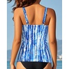 image:imageTankini Tops for Women  Tummy Control Swimsuits Modest Swim Tank Top OnlyBlue Tie Dye