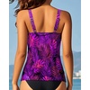 image:imageTankini Tops for Women  Tummy Control Swimsuits Modest Swim Tank Top OnlyPurple Leaves