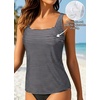 image:imageTankini Tops for Women  Tummy Control Swimsuits Modest Swim Tank Top OnlyStriped