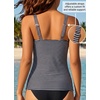 image:imageTankini Tops for Women  Tummy Control Swimsuits Modest Swim Tank Top OnlyStriped