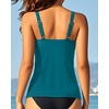 image:imageTankini Tops for Women  Tummy Control Swimsuits Modest Swim Tank Top OnlyTeal
