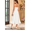 image:imageCocktail Dresses for Women Wedding Guest Midi High Low Spaghetti StrapWhite