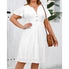 image:imagePlus Size Summer Dress Casual Boho Button Up Tiered Midi Sundress WomenWhite Eyelet