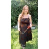 image:imagePlus Size Velvet Floral Spaghetti Strap Wedding Guest Midi DressBrown Floral