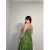 image:imagePlus Size Velvet Floral Spaghetti Strap Wedding Guest Midi DressGreen Floral