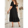 image:imageTalisea Plus Size Summer Dress  Casual Boho Midi Dress for WomenBlack