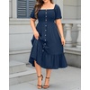 image:imageTalisea Plus Size Summer Dress  Casual Boho Midi Dress for WomenNavy Blue