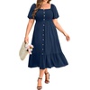 image:imageTalisea Plus Size Summer Dress  Casual Boho Midi Dress for WomenNavy Blue