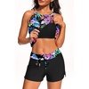 image:imageTalisea Tankini Swimsuits with Shorts  Blouson Tummy Control Bathing SuitsColorful Floral
