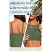 image:imageTalisea Tankini Swimsuits with Shorts  Blouson Tummy Control Bathing SuitsGreen Palm Tree