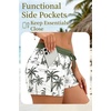 image:imageTalisea Tankini Swimsuits with Shorts  Blouson Tummy Control Bathing SuitsGreen Palm Tree