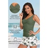 image:imageTankini Bathing Suits with Skirt Two Piece Tummy Control Twist SwimsuitsGreen Palm Tree