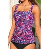 image:imageTummy Control Tankini Top Only  Women Square Neck Slimming Swimsuit TopPink Floral