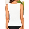 image:imageTummy Control Tankini Top Only  Women Square Neck Slimming Swimsuit TopWhite
