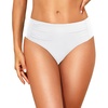 image:imageWomen Full Coverage Bikini Bottoms  Mid Rise Ruched Swimsuit BottomWhite