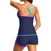 image:imageWomens Tankini with Shorts  Tummy Control Two Piece Swimsuit with PocketsColorful Blue