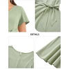 image:imagePlus Size Wedding Guest Dress Short Sleeve V Neck ALine Midi Dresses WomenSage Green