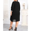 image:imageTalisea Plus Size Wedding Guest Dress  Glitter Cape Sleeve Cocktail DressBlack