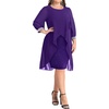 image:imageTalisea Plus Size Wedding Guest Dress  Glitter Cape Sleeve Cocktail DressPurple