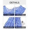 image:imageTalisea Womens Plus Size V Neck Ruffle Sleeve Flowy Summer DressBlue Floral
