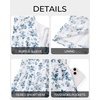 image:imageTalisea Womens Plus Size V Neck Ruffle Sleeve Flowy Summer DressBlue White Floral