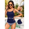image:imageTankini Top Only Bathing Suits Top Swimwear Tops No BottomNavy Blue