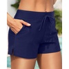 image:imageWomens Blouson Tankini Swimsuit with Shorts Tummy Control Bathing SuitBlue Paisley