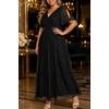 image:imagePlus Size Formal Dress  Chiffon V Neck Bridesmaid Wedding Guest PartyBlack