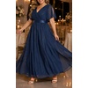 image:imagePlus Size Formal Dress  Chiffon V Neck Bridesmaid Wedding Guest PartyNavy Blue