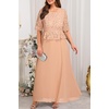 image:imagePlus Size Formal Dress  Sequin Lace Mother of The Bride Maxi Dress WomenChampagne