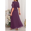 image:imagePlus Size Formal Dress  Sequin Lace Mother of The Bride Maxi Dress WomenDark Purple
