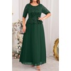 image:imagePlus Size Formal Dress  Sequin Lace Mother of The Bride Maxi Dress WomenEmerald Green