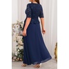 image:imagePlus Size Formal Dress  Sequin Lace Mother of The Bride Maxi Dress WomenNavy Blue