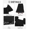 image:imagePlus Size Wedding Dress Bride Boho Lace Square Neck Long Maxi DressesBlack