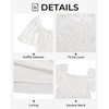 image:imagePlus Size Wedding Dress Bride Boho Lace Square Neck Long Maxi DressesWhite