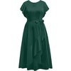 image:imagePlus Size Wedding Guest Dress Formal Split V Neck Maxi Dress for WomenEmerald Green