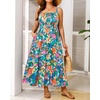 image:imageTalisea Plus Size Summer Dress  Boho Spaghetti Strap Maxi Dress WomenColorful Floral