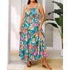 image:imageTalisea Plus Size Summer Dress  Boho Spaghetti Strap Maxi Dress WomenColorful Floral