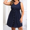 image:imageTalisea Plus Size Casual Summer Flowy Dress for WomenNavy Blue