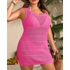 image:imagePlus Size Swimsuit Cover Up  Bathing Suit Coverups WomenHot Pink
