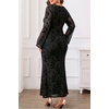 image:imagePlus Size Wedding Guest Dress Fall Floral Mermaid Cocktail Party DressBlack Floral