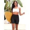 image:imageWomen Swim Shorts with Pockets  7 High Waisted Tummy Control BoyshortsBlack