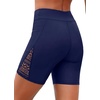 image:imageWomen Swim Shorts with Pockets  7 High Waisted Tummy Control BoyshortsNavy