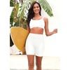 image:imageWomen Swim Shorts with Pockets  7 High Waisted Tummy Control BoyshortsWhite