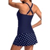 image:imageWomens Tankini Swimsuit with Skirt  Two Piece Bathing Suit with PocketsNavy Dot